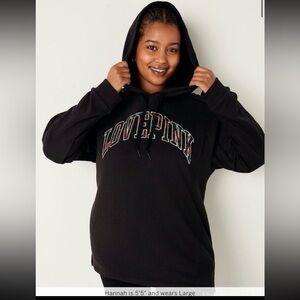 Victoria’s Secret PINK PLAID FLEECE CAMPUS HOODIE XXLARGE